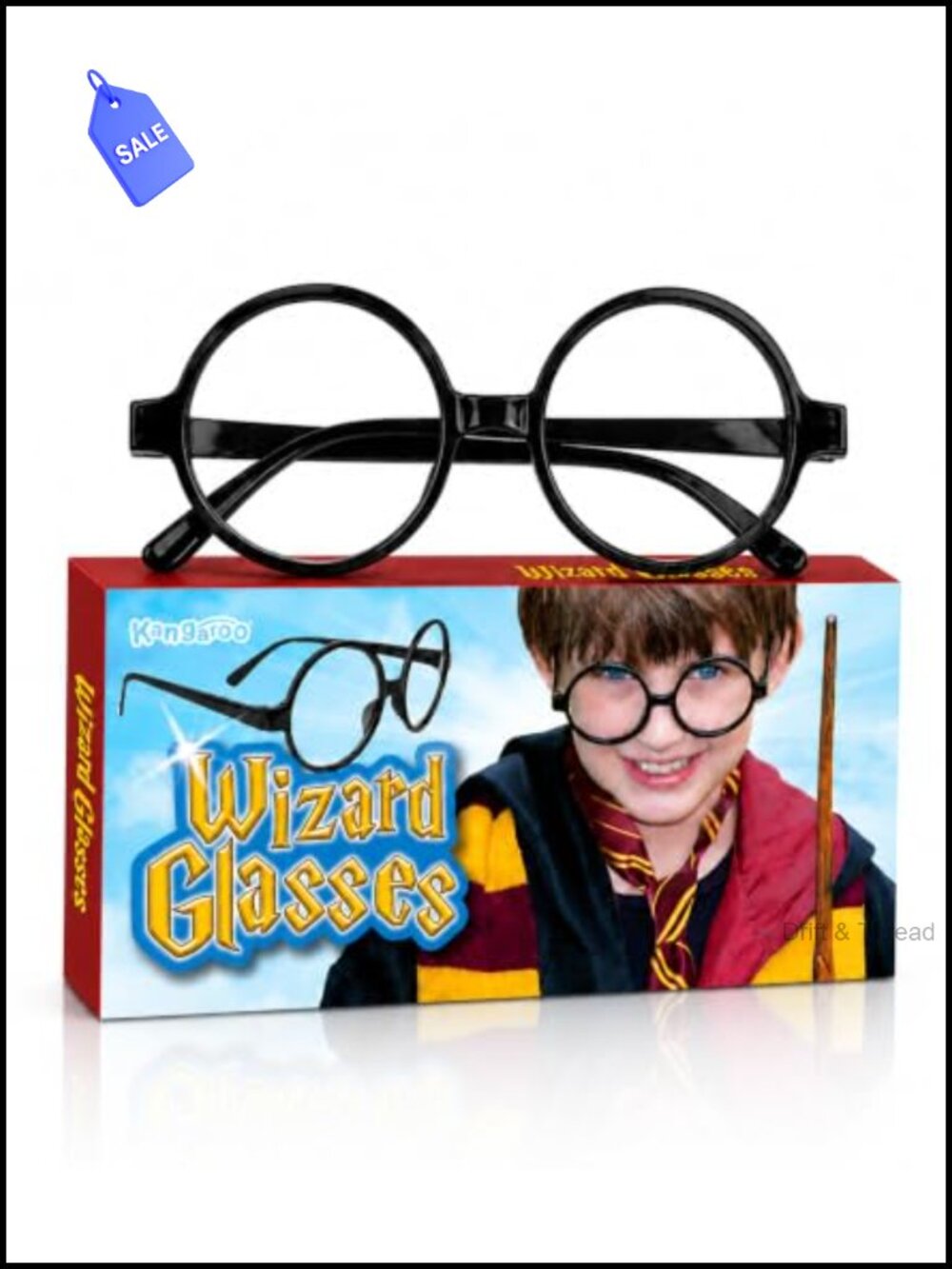 Wizard Round Fake Glasses Costume Eyewear Plastic Frame Cosplay Party